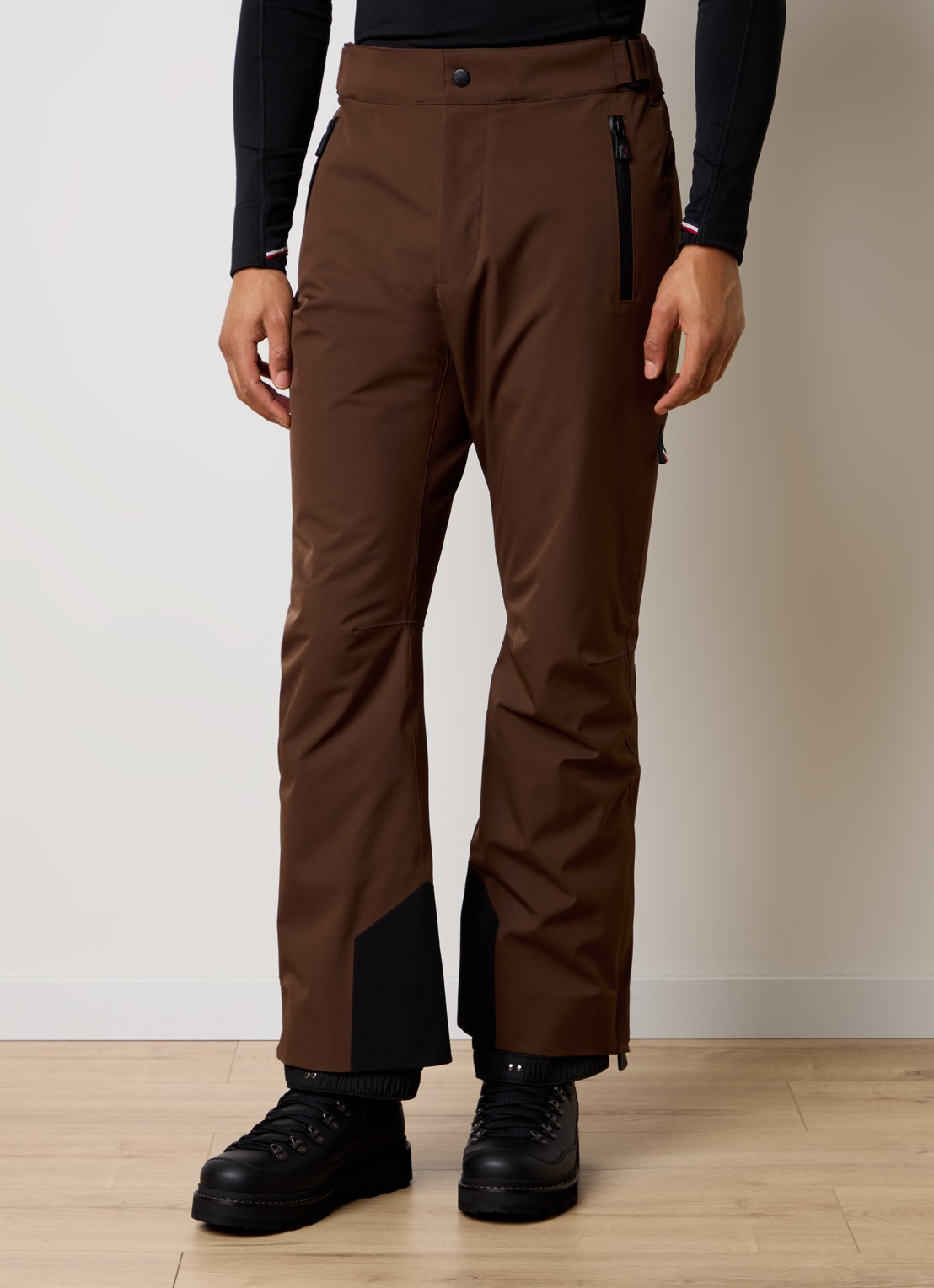 Moncler Straight fit skibroek met ritszakken - detail 3 bruin