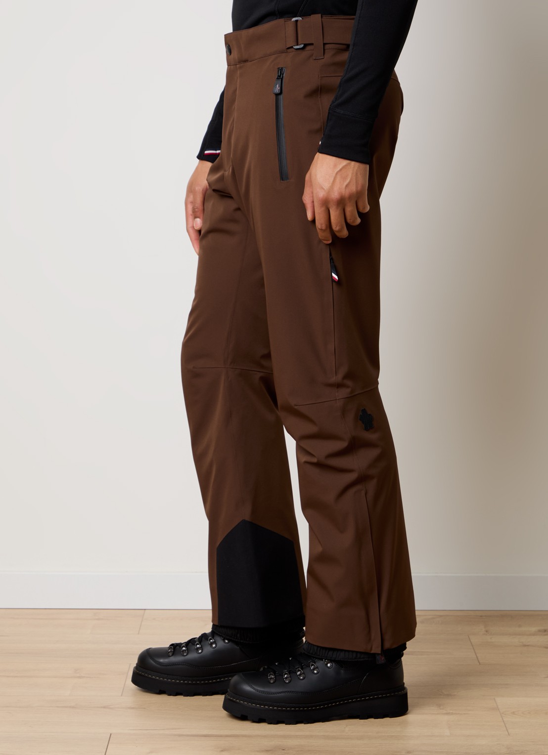 Moncler Straight fit skibroek met ritszakken - detail 4 bruin