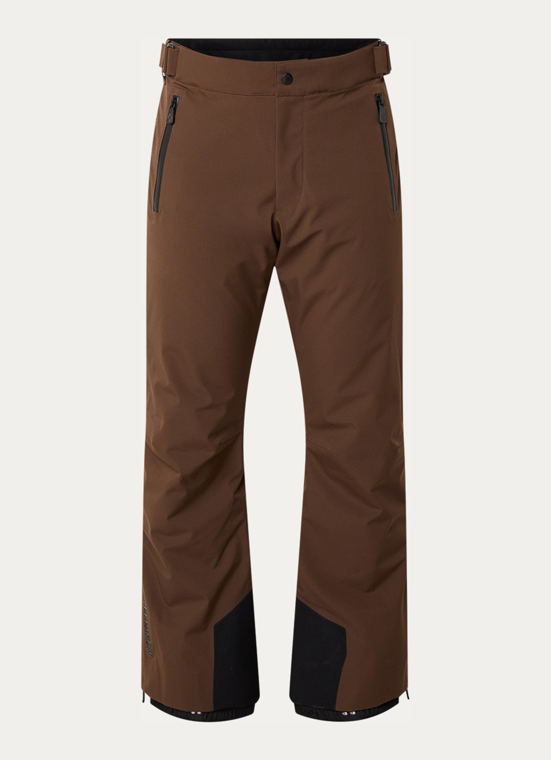 Moncler Straight fit skibroek met ritszakken - voorkant bruin