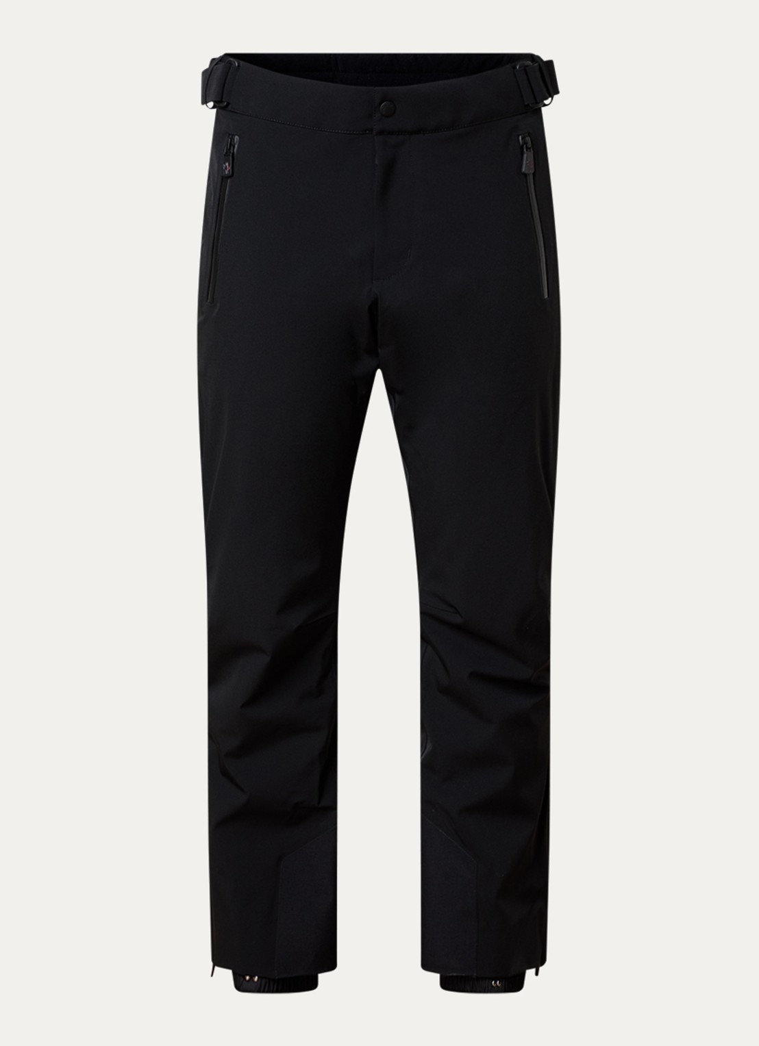 Moncler Straight fit skibroek met ritszakken - voorkant zwart