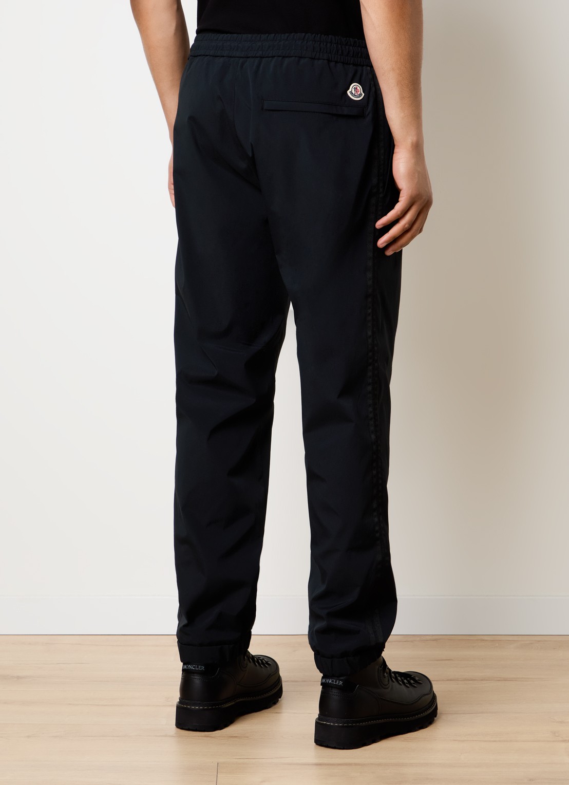 Moncler Straight fit trackpants met trekkoord en steekzakken - achterkant zwart