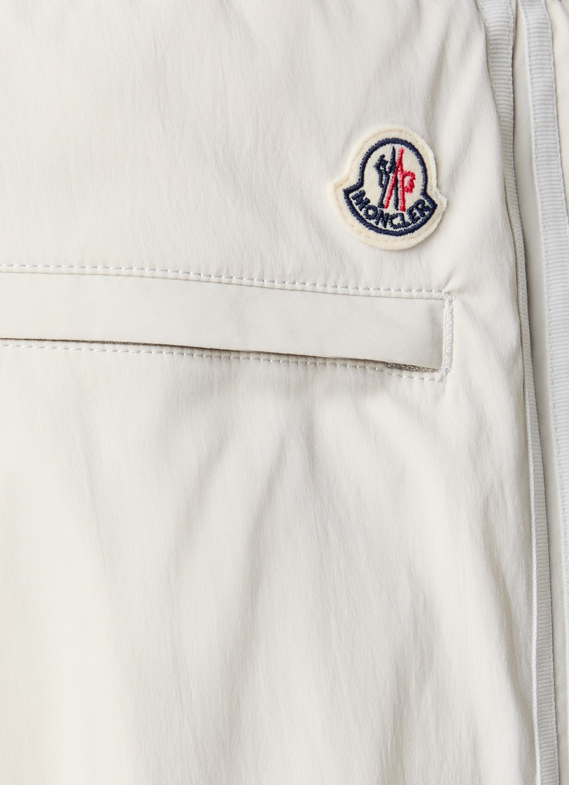 Moncler Straight fit trackpants met trekkoord en steekzakken - detail 6 beige