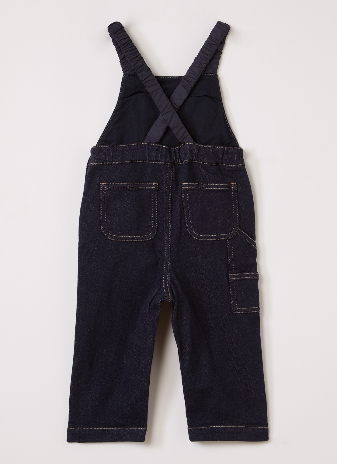Moncler Straight fit tuinbroek met logo - voorkant 4 indigo