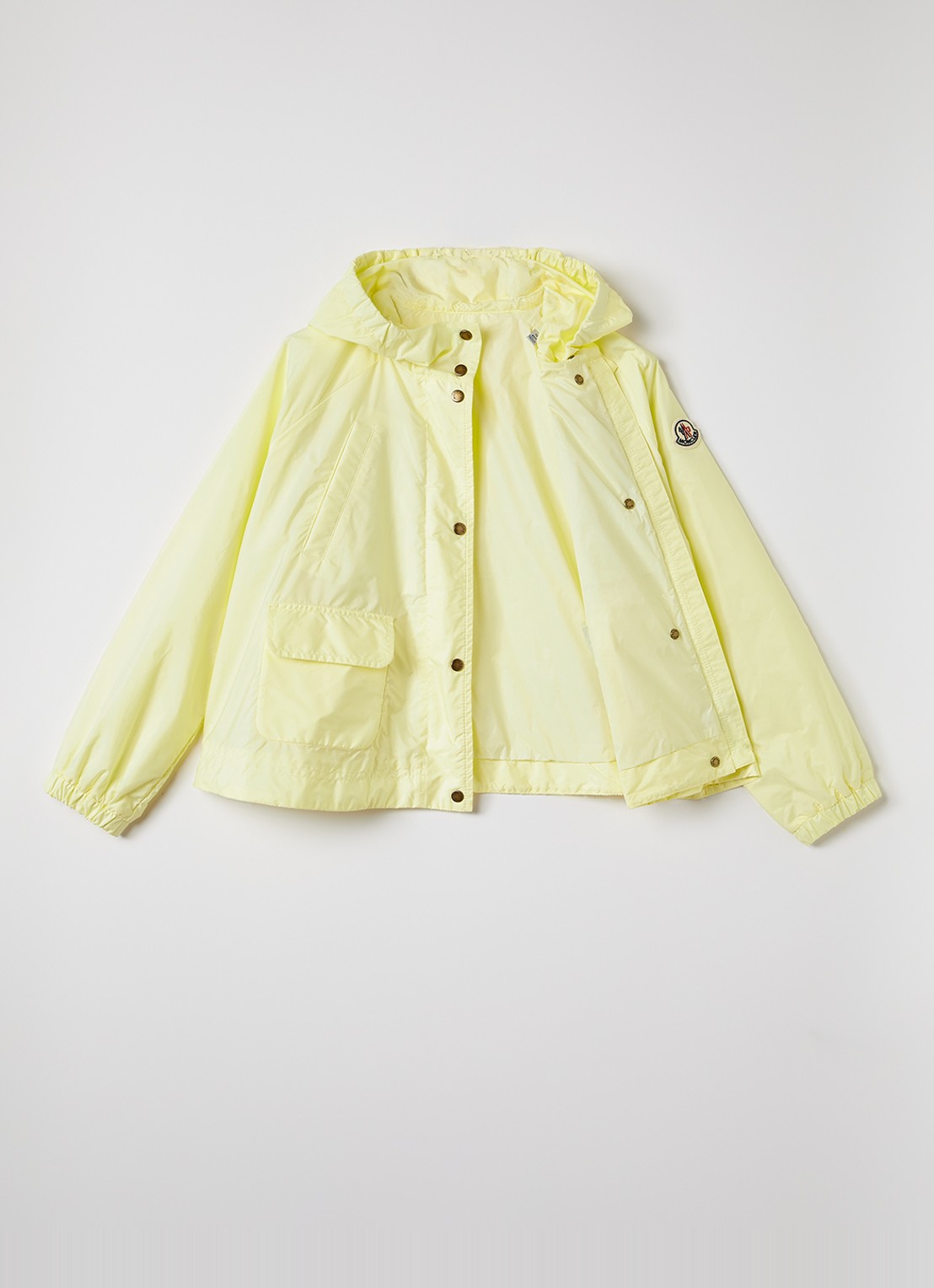 Moncler Suher windjack met capuchon - voorkant 2 geel