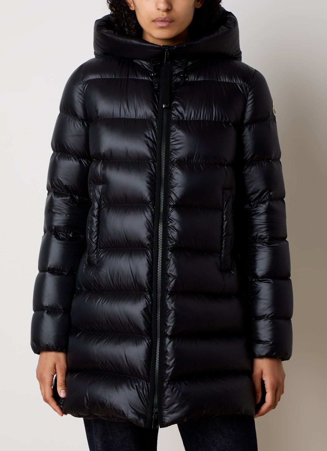 Moncler Suyenne gewatteerde parka met donsvulling - detail 4 zwart