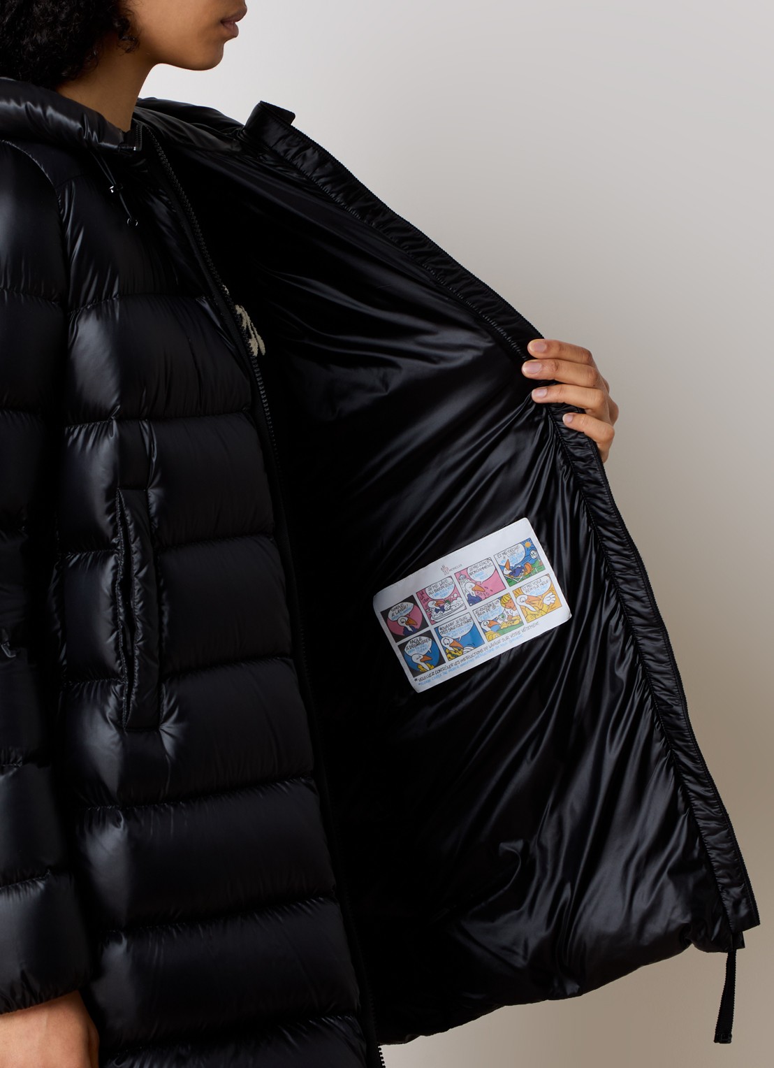 Moncler Suyenne gewatteerde parka met donsvulling - detail 6 zwart