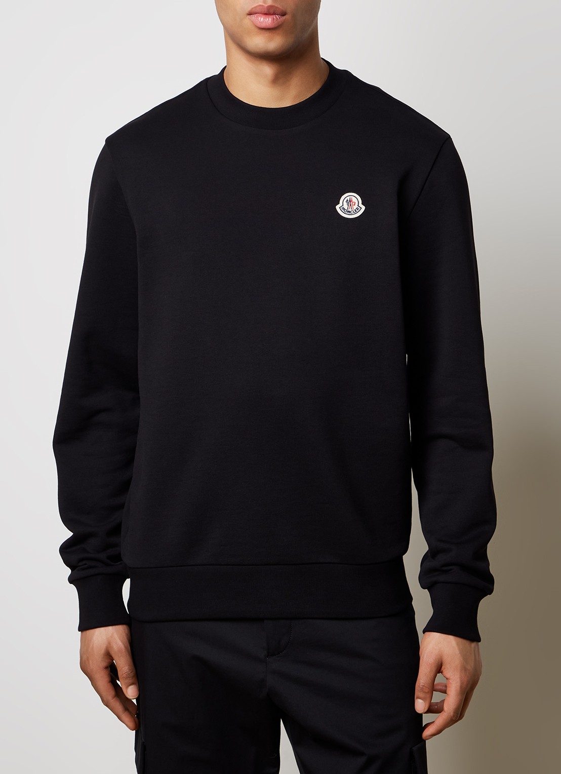Moncler Sweater met logoborduring  - detail 3 zwart