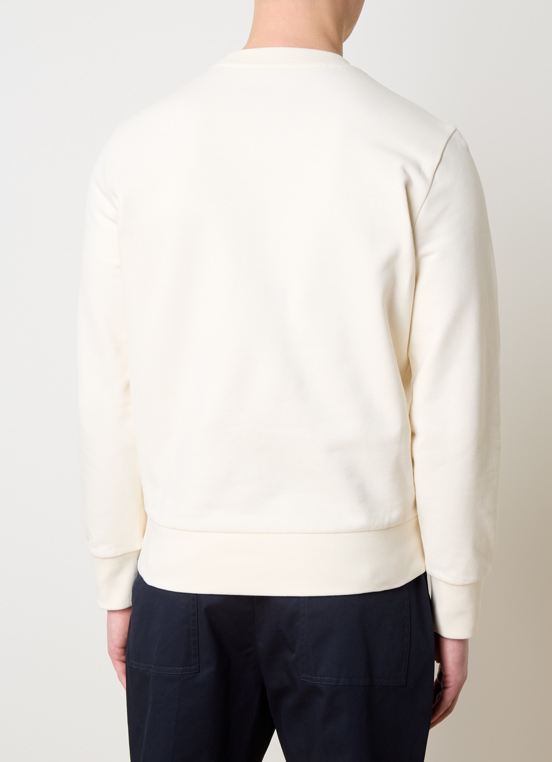 Moncler Sweater met logoborduring - achterkant 3 gebroken wit