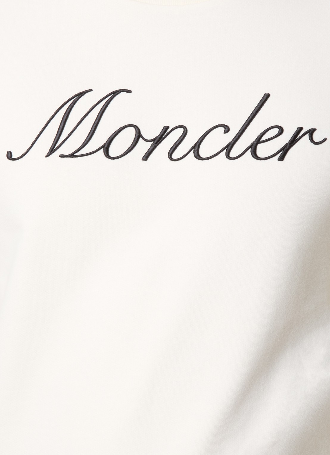 Moncler Sweater met logoborduring - detail 2 gebroken wit
