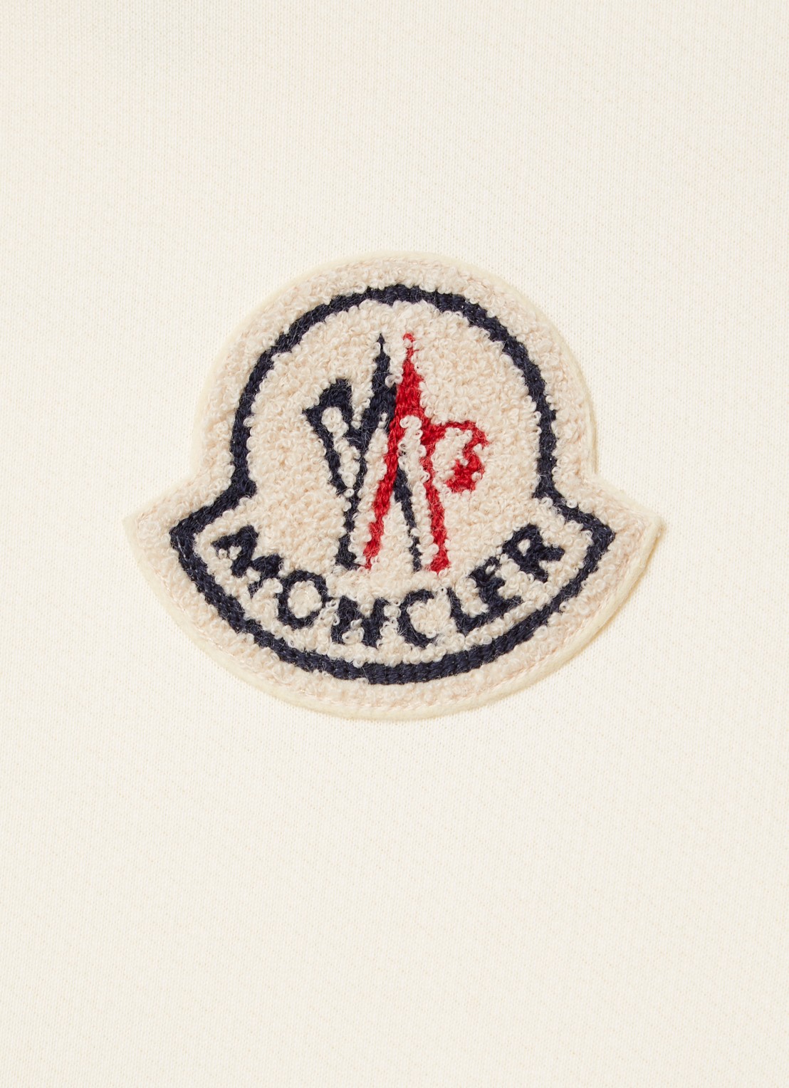 Moncler Sweater met logoborduring - detail 3 ivoor