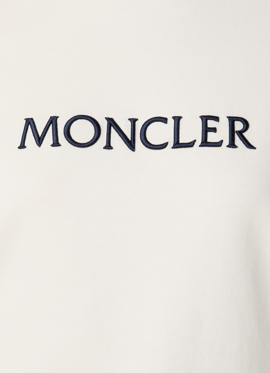 Moncler Sweater met logoborduring - detail 3 wit