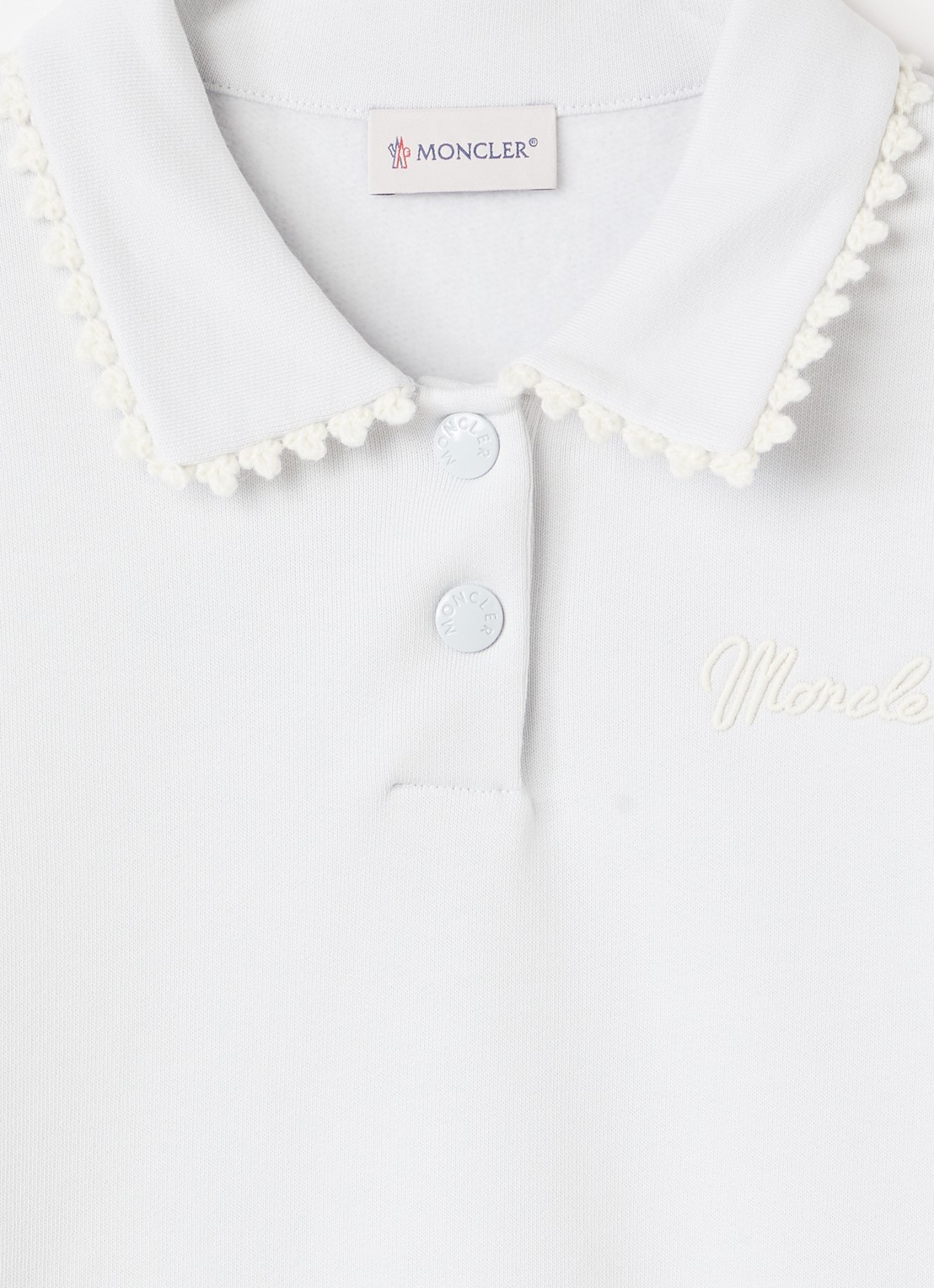 Moncler Sweater met polokraag - detail 3 lichtblauw