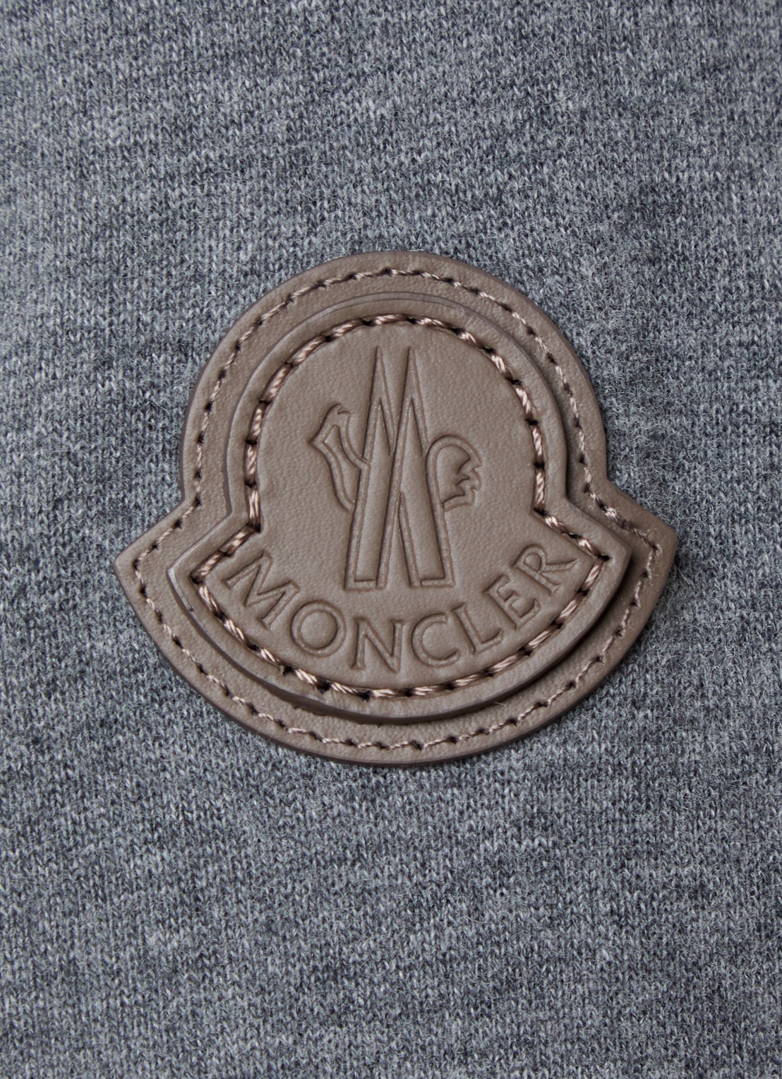 Moncler Sweatvest met capuchon en logo - detail 3 donkergrijs