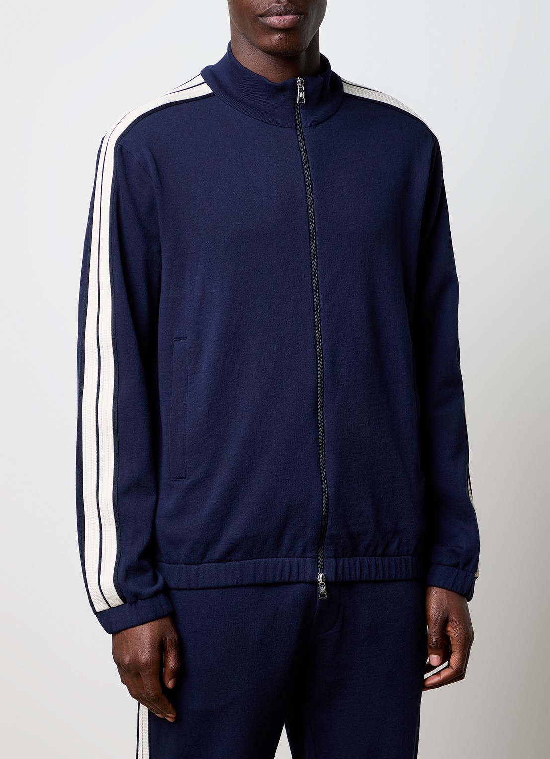 Moncler Sweatvest met logo - detail 4 donkerblauw