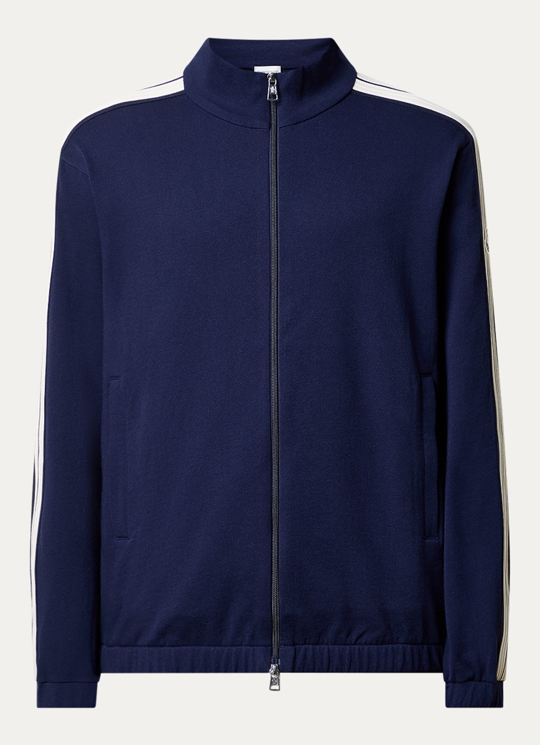 Moncler Sweatvest met logo - voorkant 2 donkerblauw