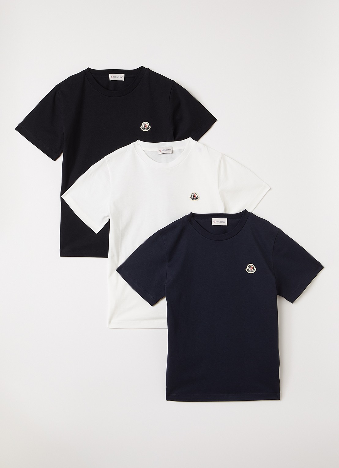 Moncler T-shirt in 3-pack - voorkant donkerblauw