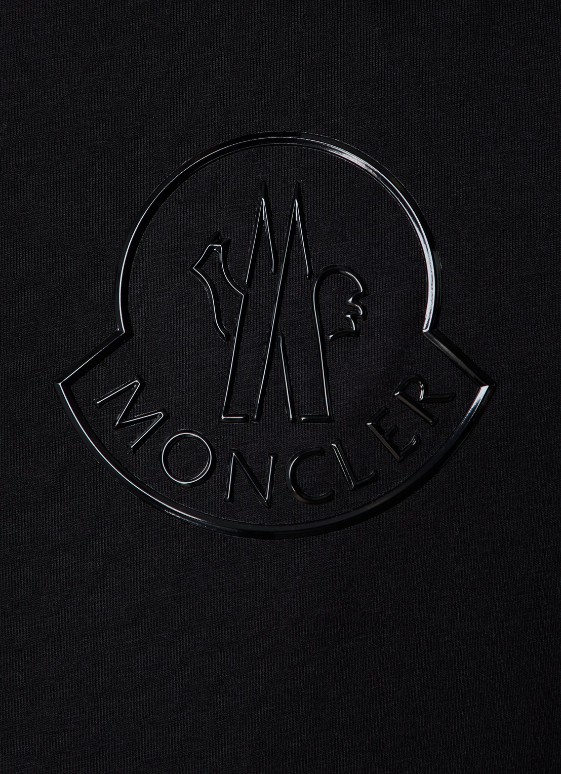 Moncler T-shirt met 3D logo - detail 5 zwart