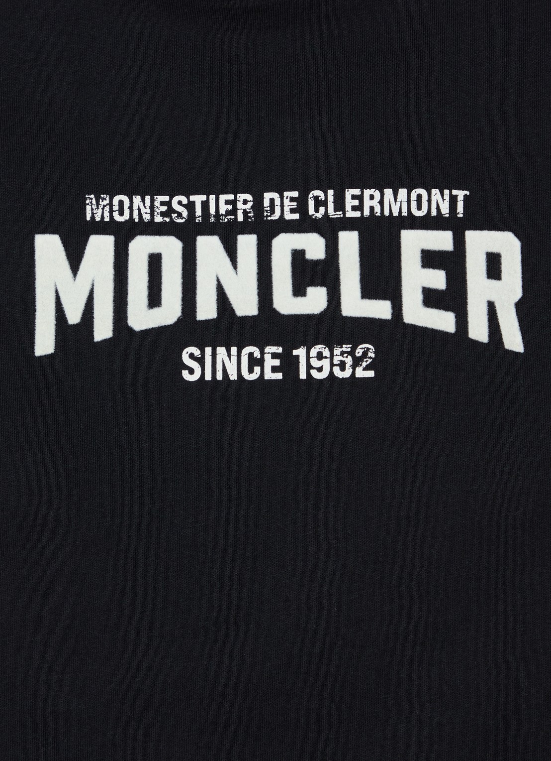 Moncler T-shirt met flock logoprint - detail 5 zwart
