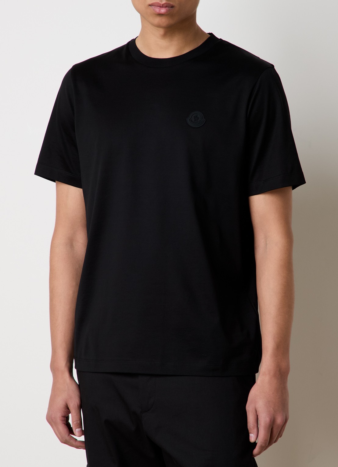 Moncler T-shirt met logo en backprint  - achterkant zwart