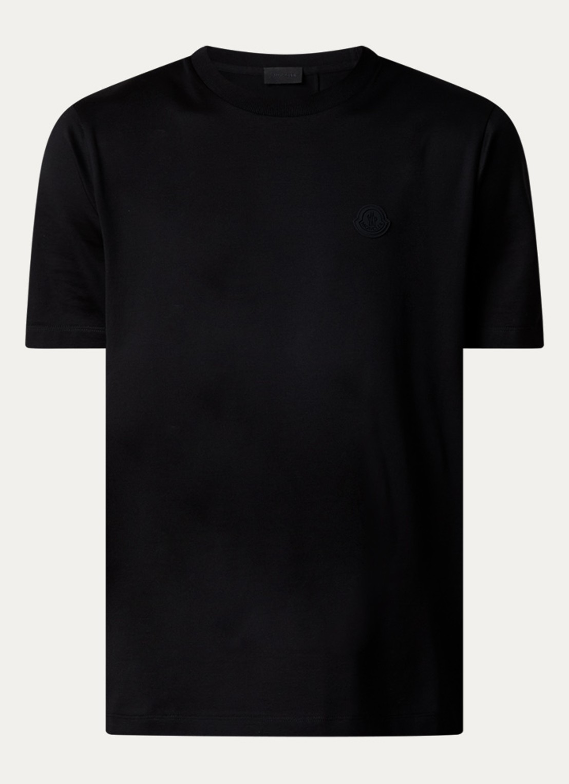 Moncler T-shirt met logo en backprint  - voorkant 4 zwart