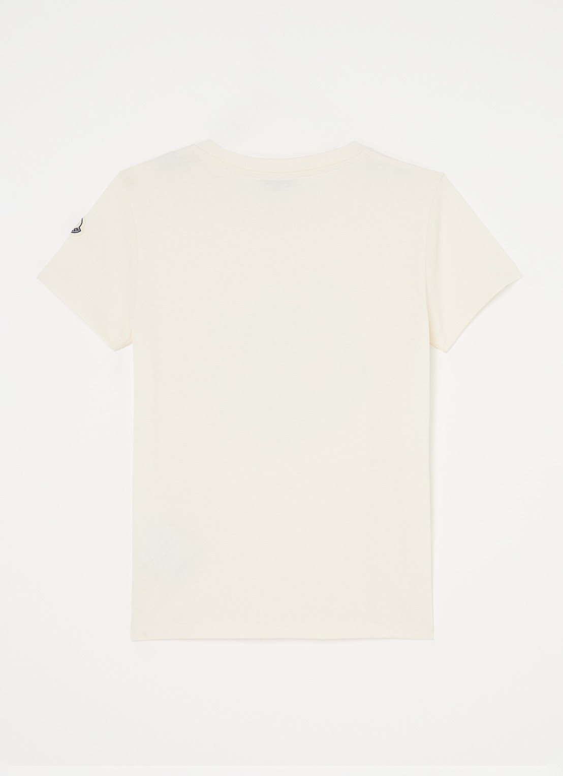 Moncler T-shirt met logo en strass - voorkant 2 gebroken wit