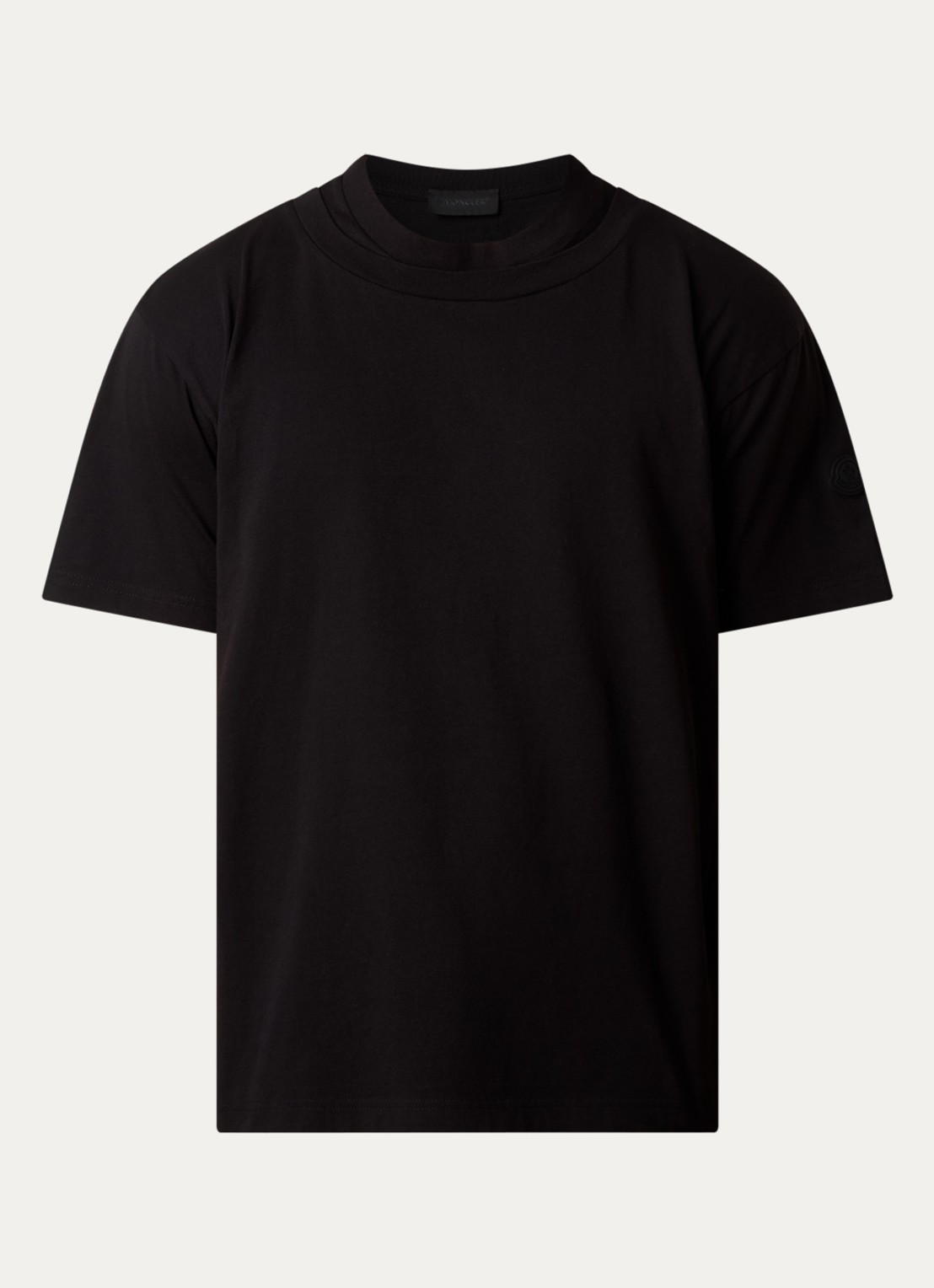 Moncler T-shirt met logo - voorkant zwart