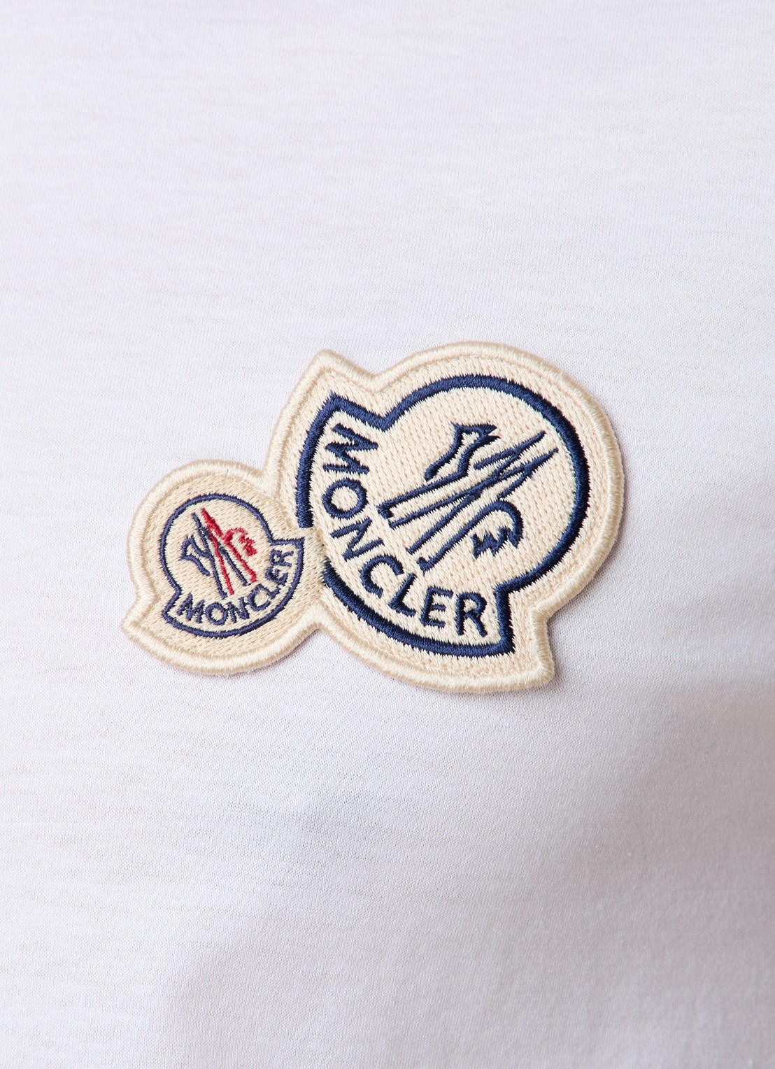 Moncler T-shirt met logo - detail 4 wit