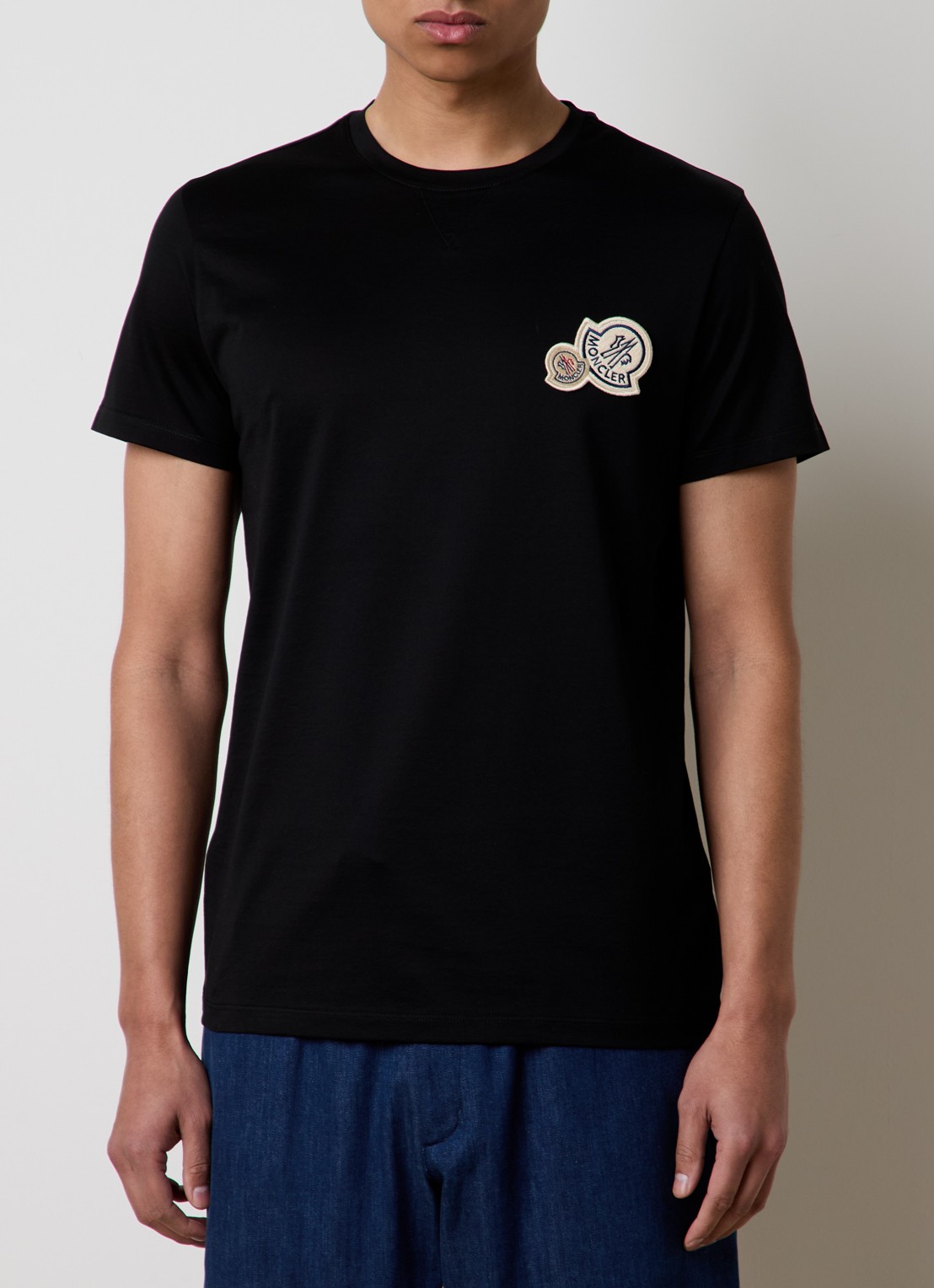 Moncler T-shirt met logo - detail 2 zwart