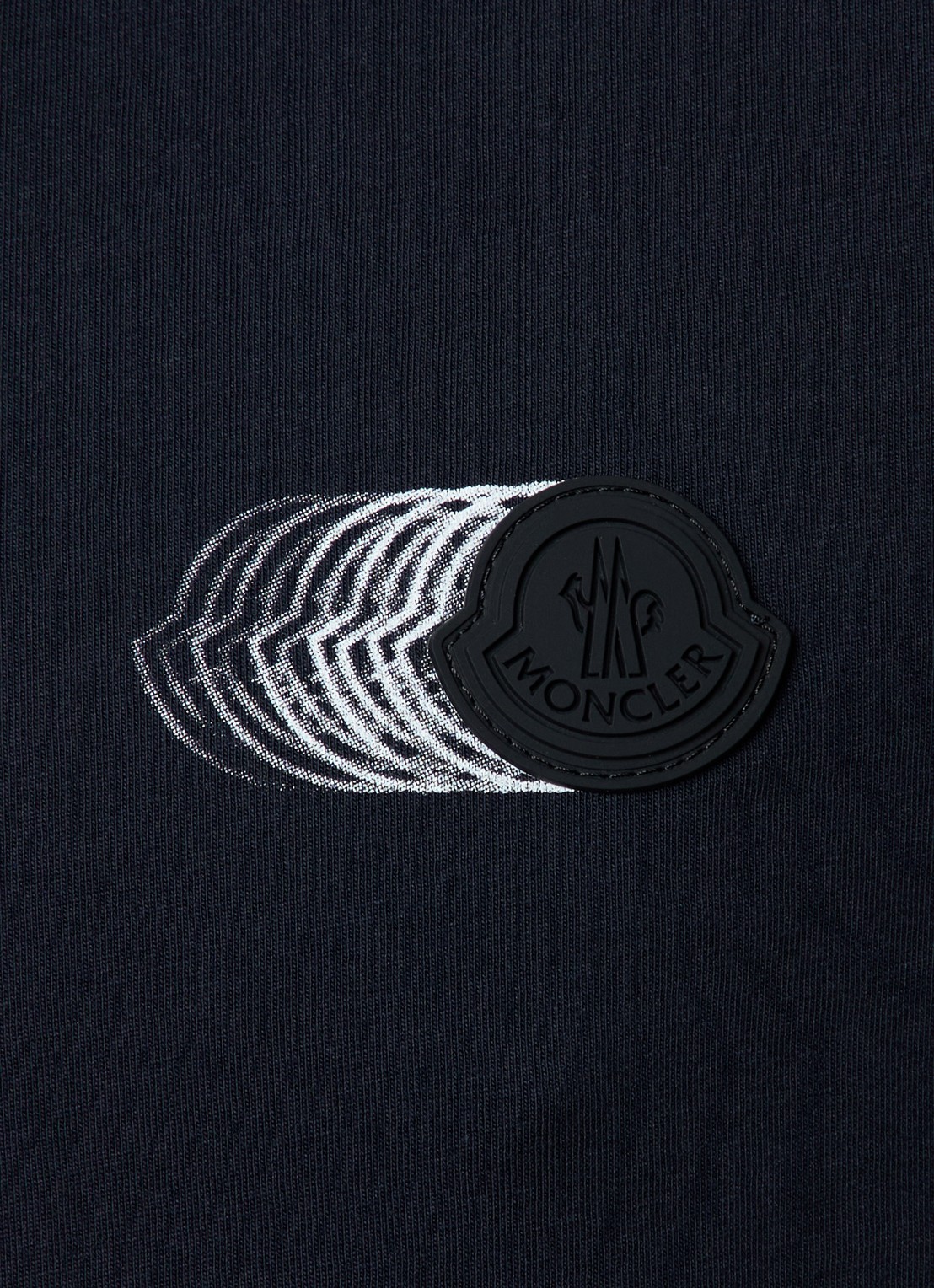 Moncler T-shirt met logo - detail 5 donkerblauw