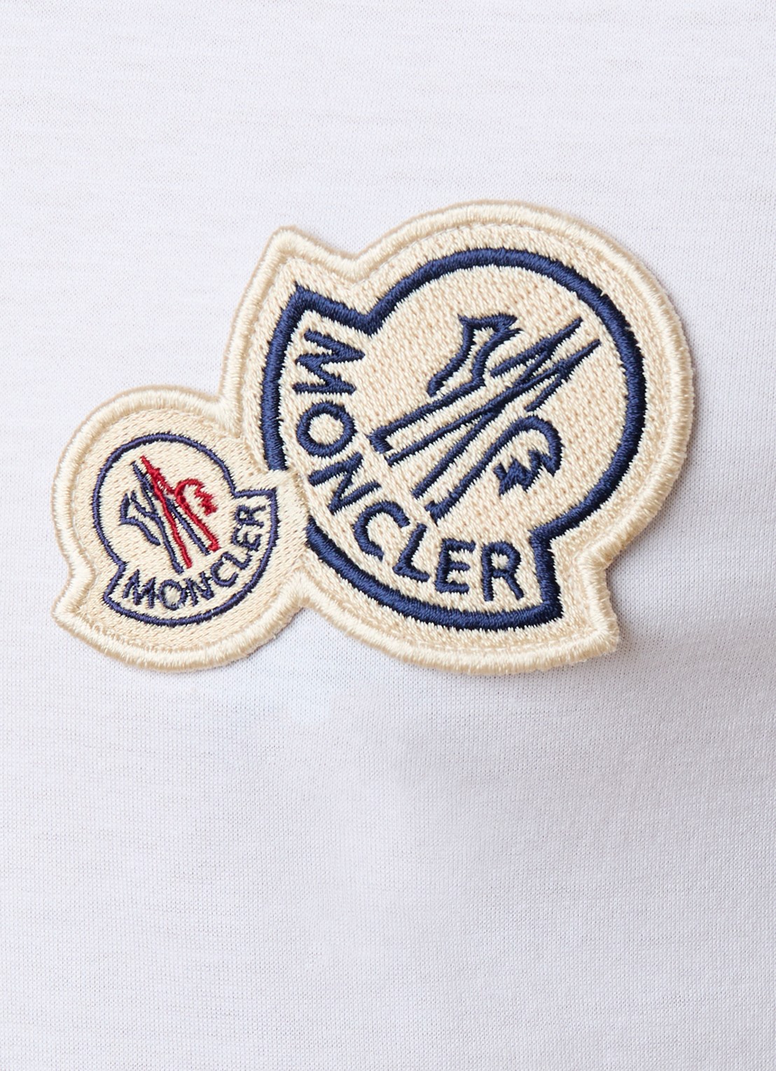 Moncler T-shirt met logo - detail 3 wit