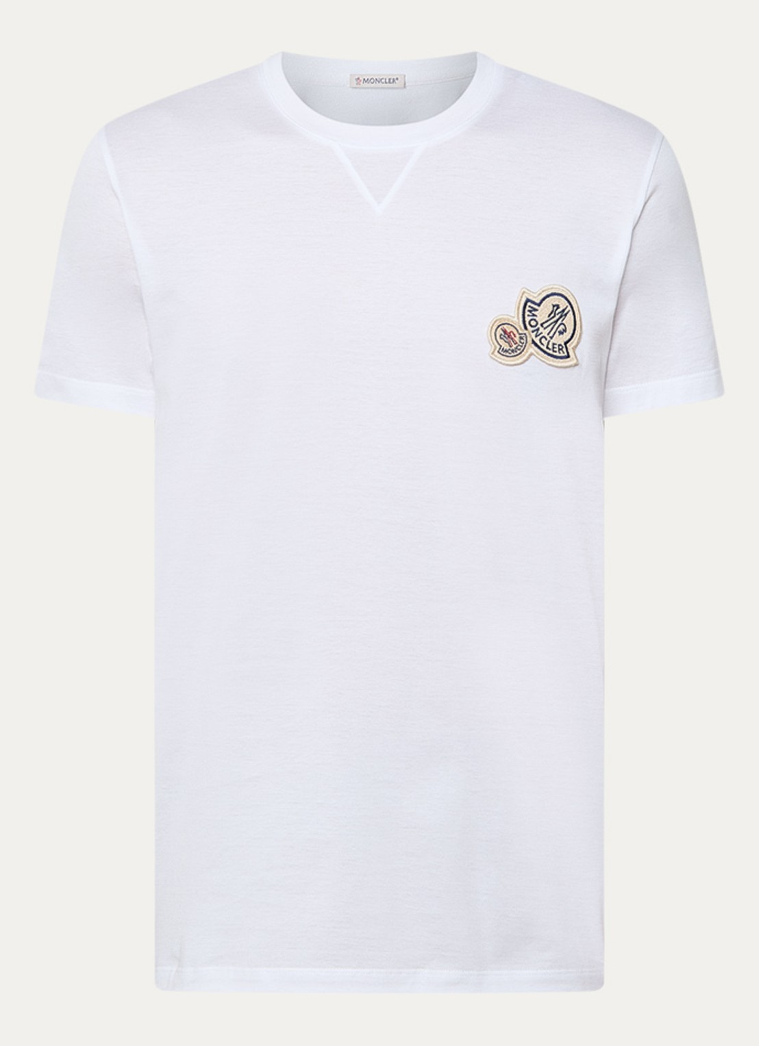 Moncler T-shirt met logo - voorkant 4 wit