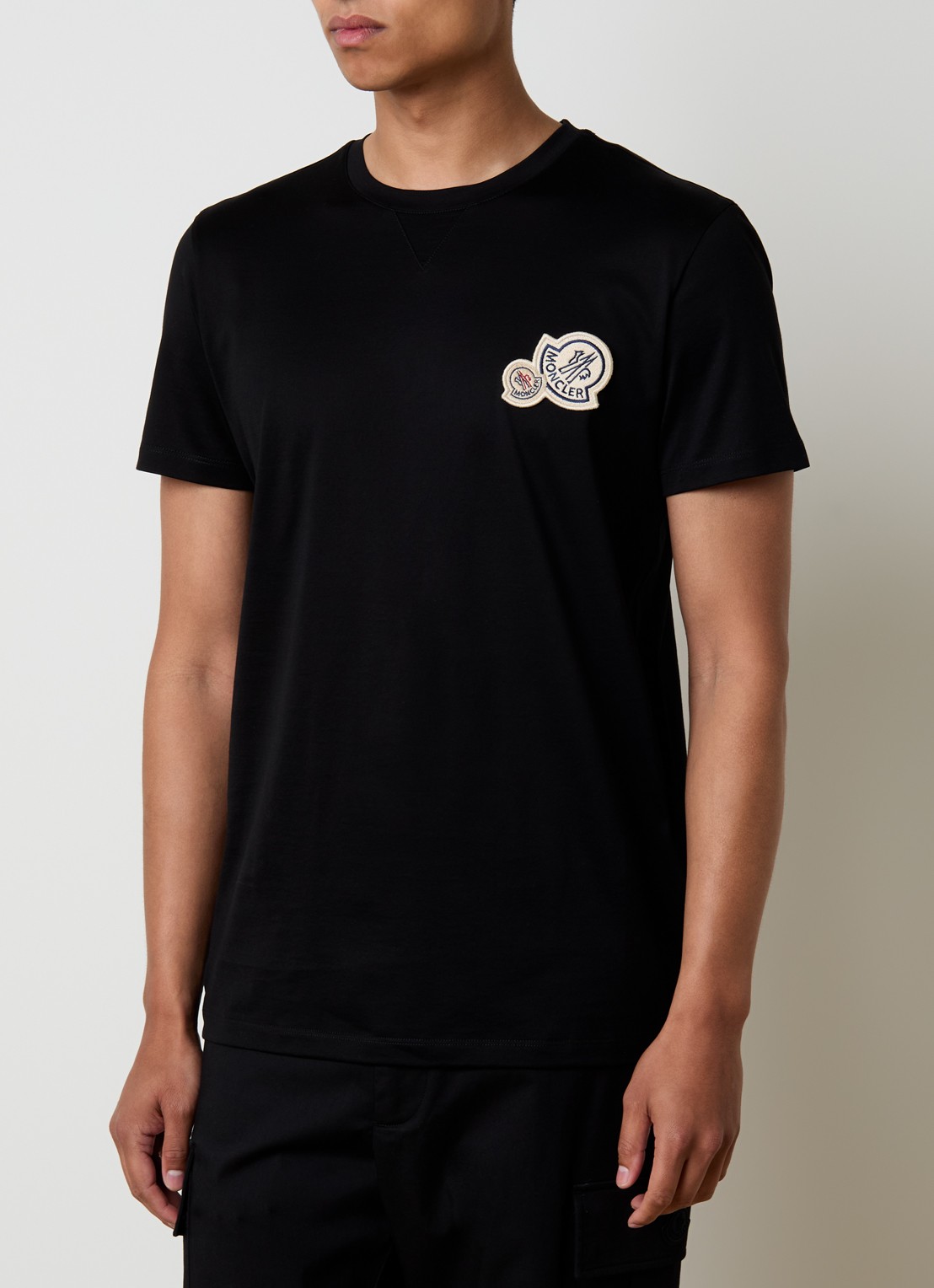 Moncler T-shirt met logo - detail 4 zwart