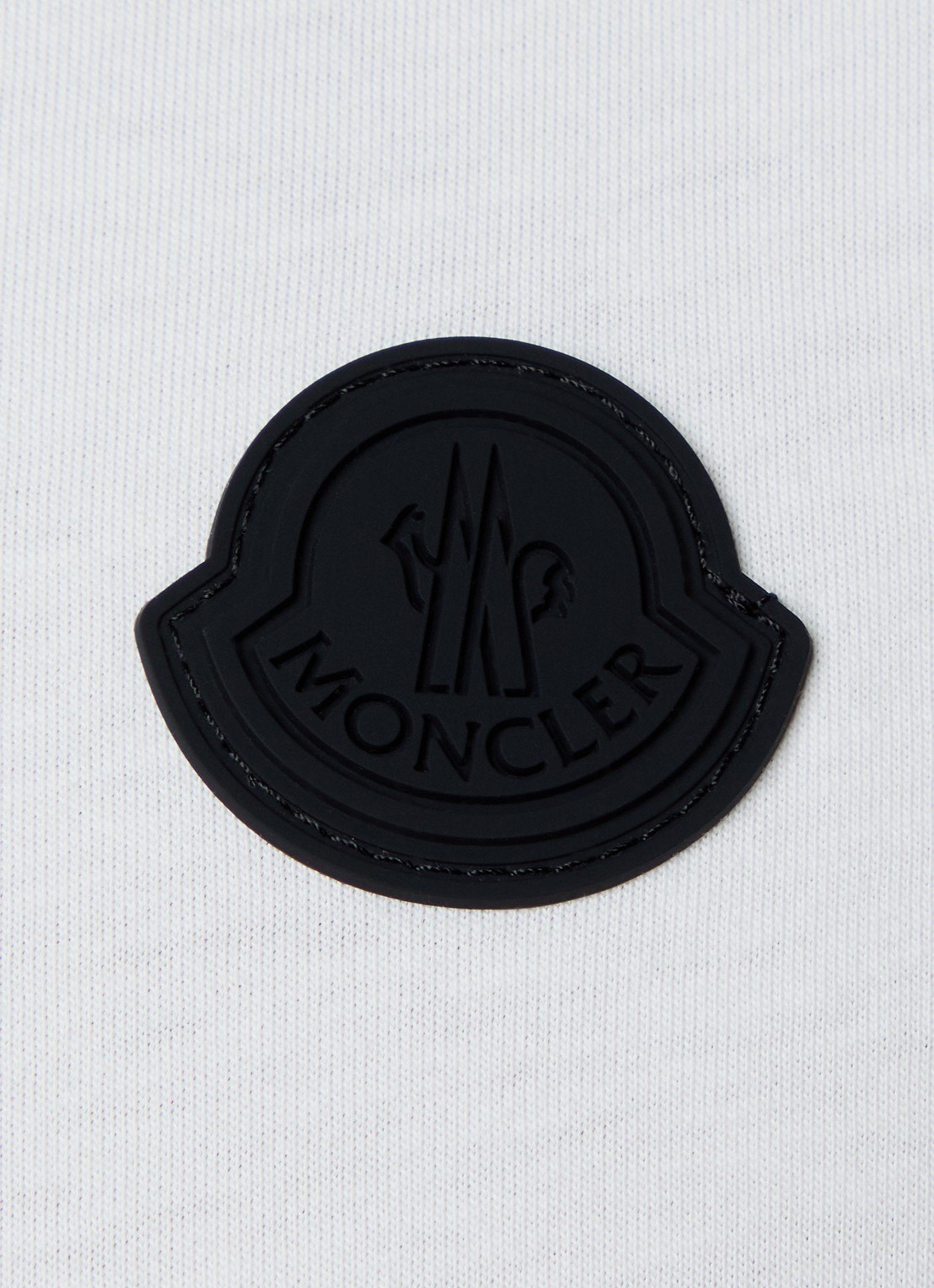 Moncler T-shirt met logo - detail 5 gebroken wit