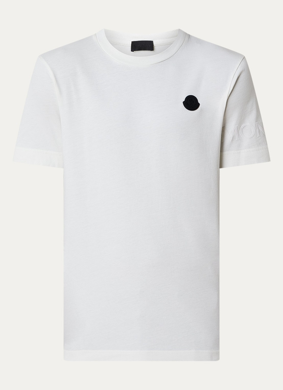 Moncler T-shirt met logo - voorkant gebroken wit