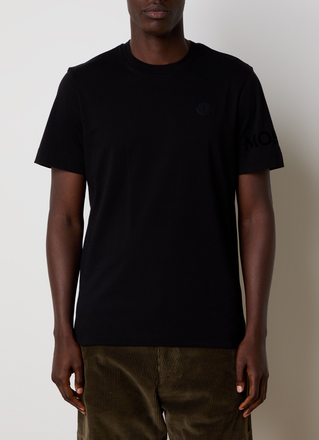 Moncler T-shirt met logo - detail 4 zwart