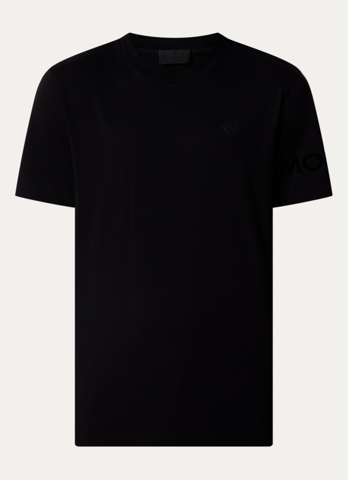 Moncler T-shirt met logo - voorkant zwart