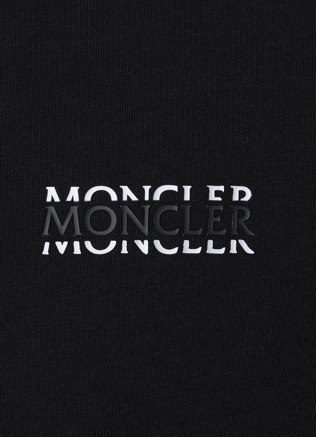 Moncler T-shirt met logo - detail 2 zwart
