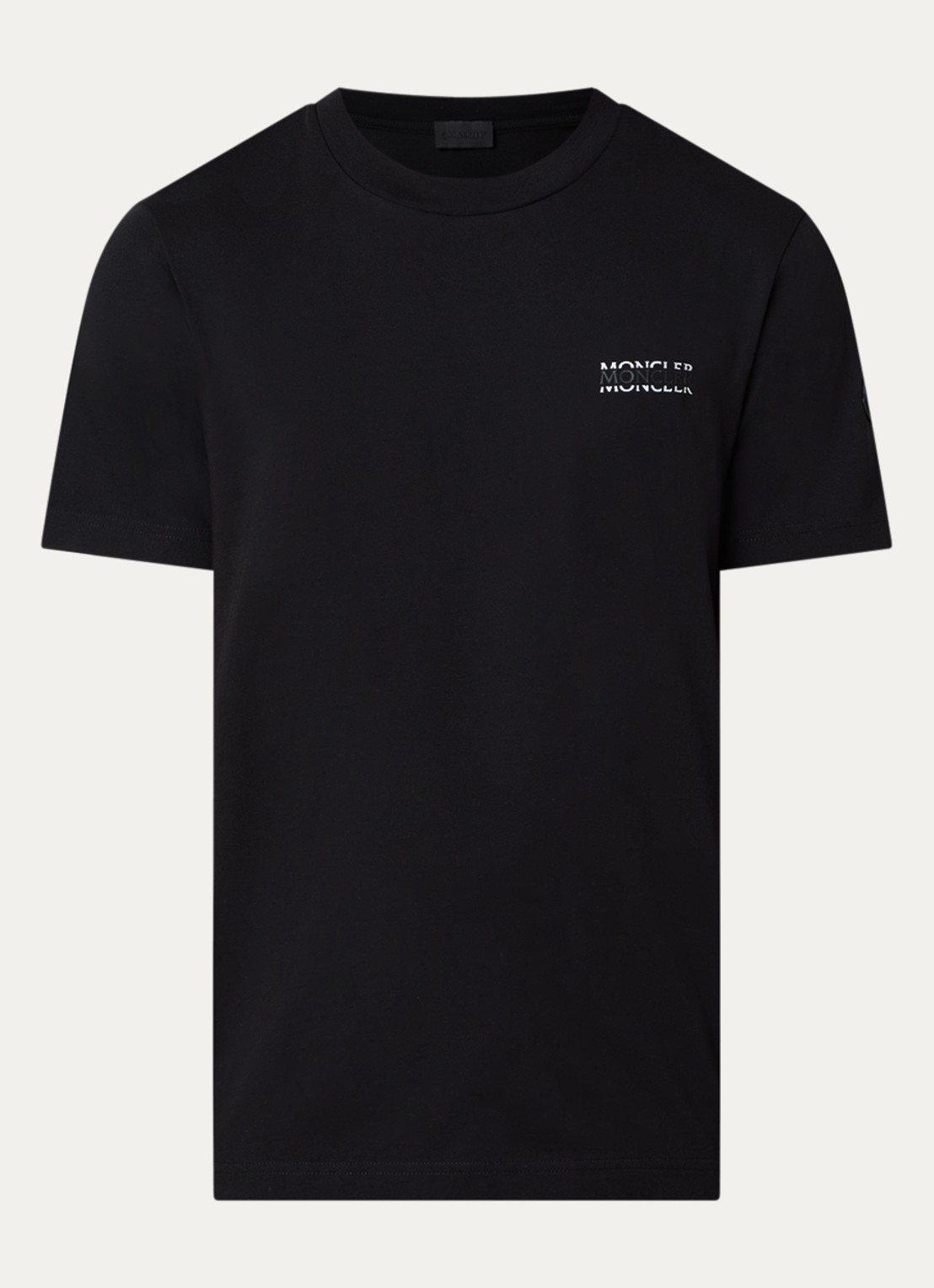 Moncler T-shirt met logo - voorkant 4 zwart