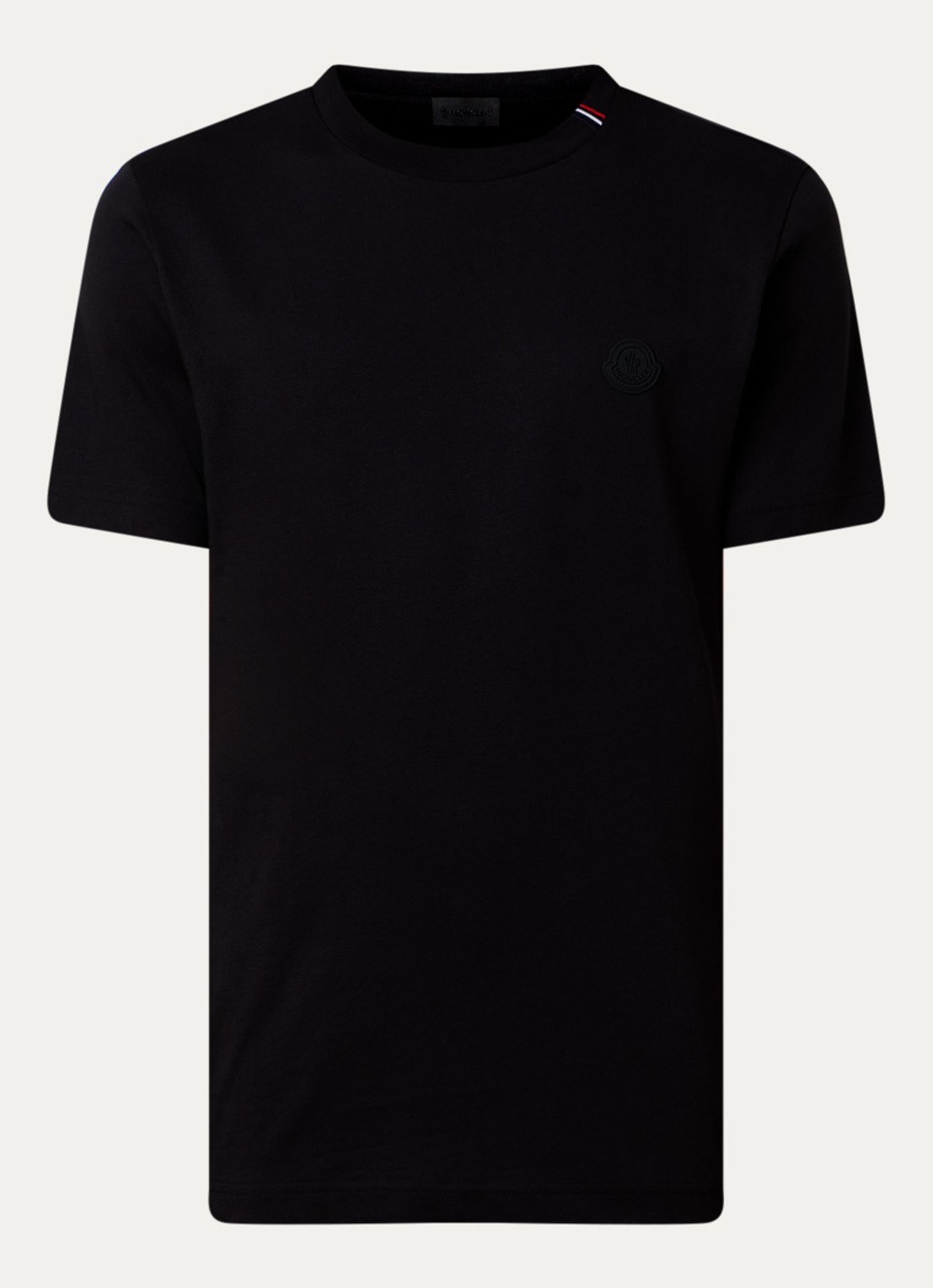 Moncler T-shirt met logo - voorkant zwart