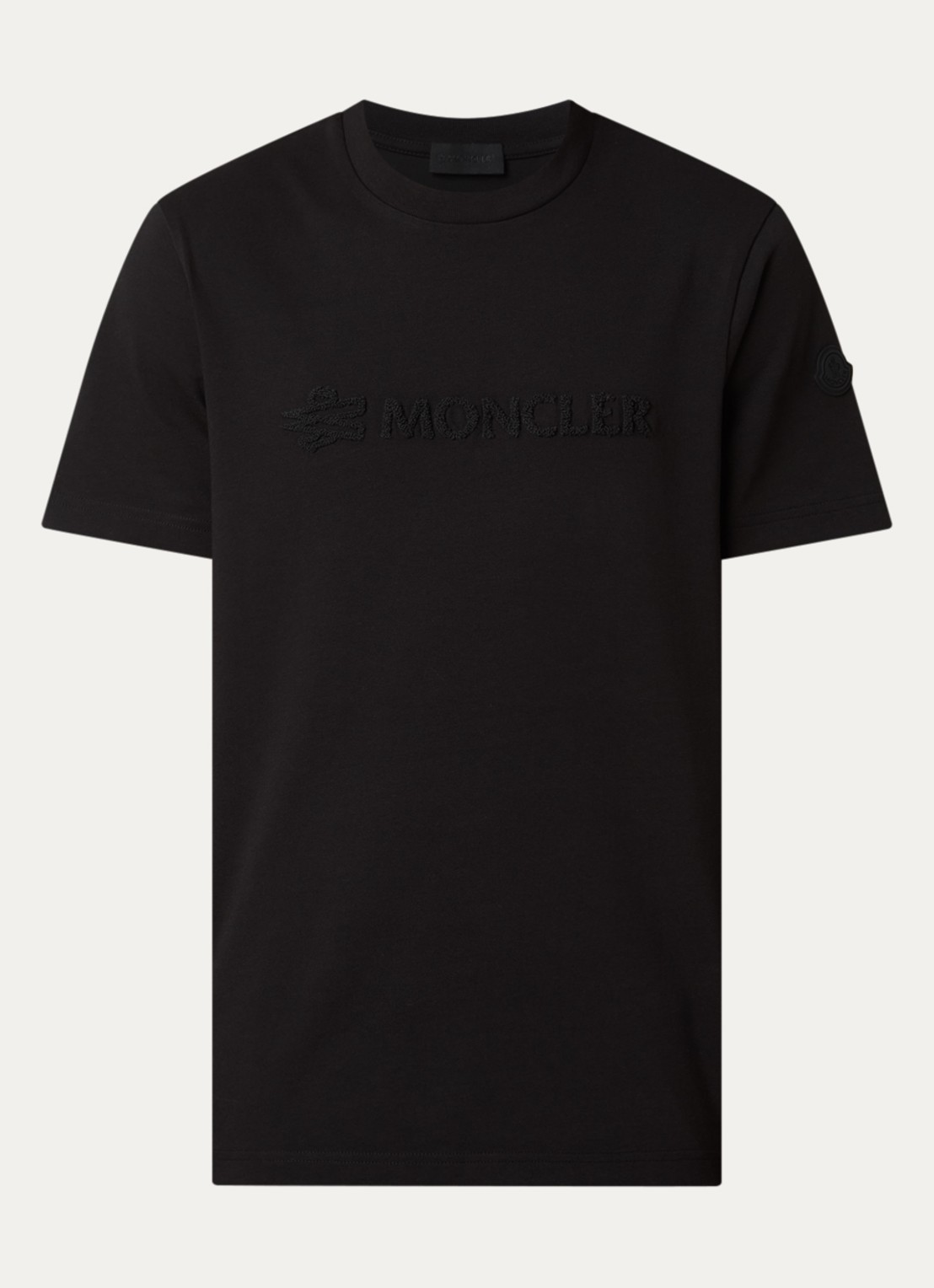 Moncler T-shirt met logo - voorkant zwart
