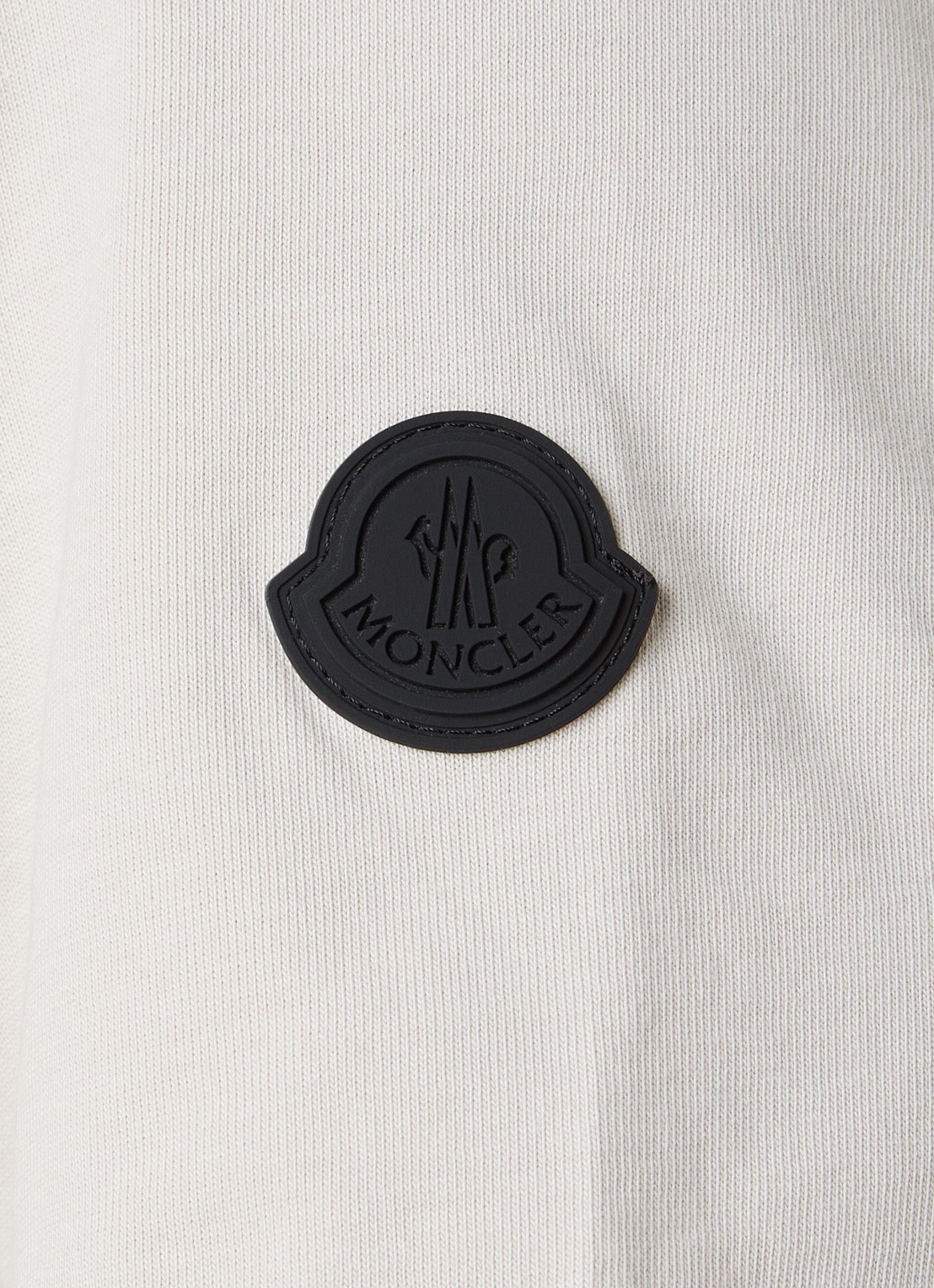 Moncler T-shirt met logo - detail 3 gebroken wit