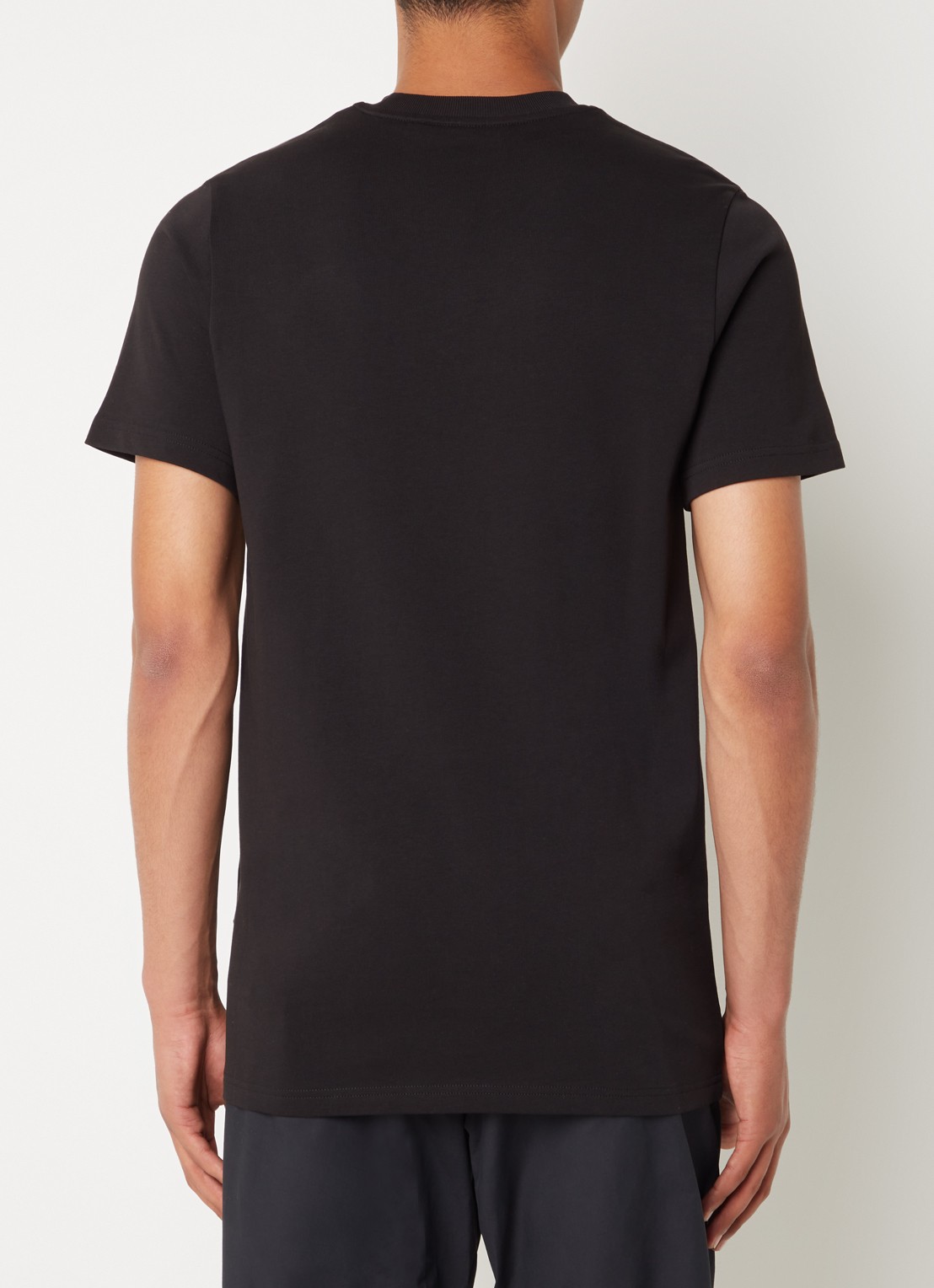 Moncler T-shirt met logoborduring  - achterkant zwart
