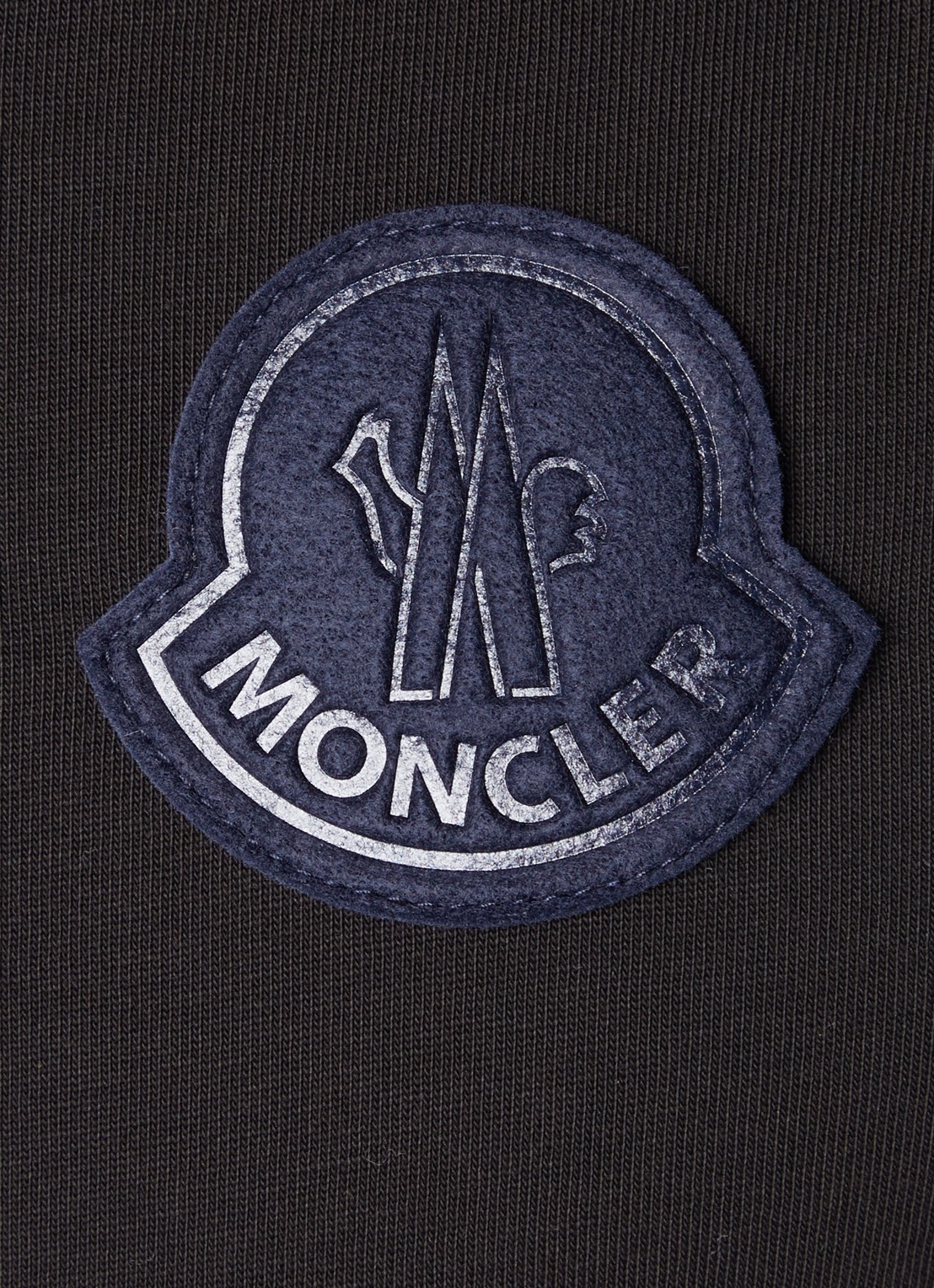Moncler T-shirt met logoborduring  - detail 5 zwart