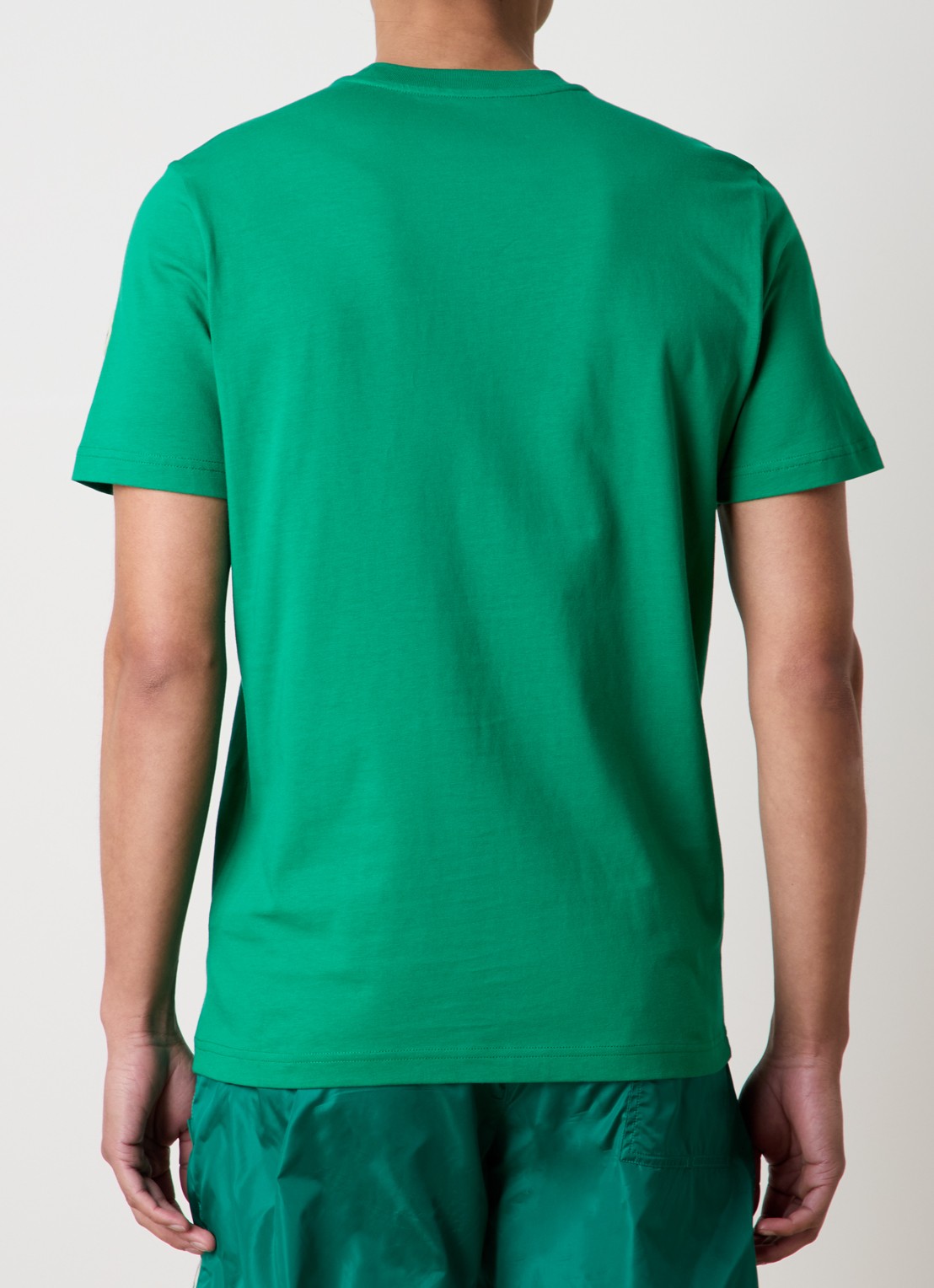 Moncler T-shirt met logoborduring - achterkant 3 groen