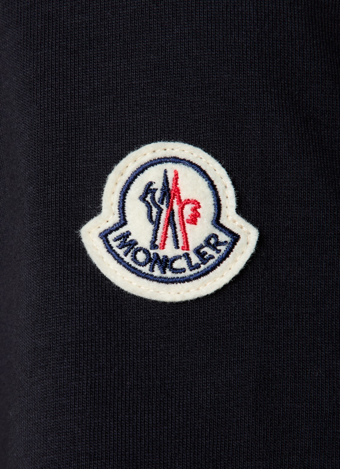 Moncler T-shirt met logoborduring - detail 2 zwart