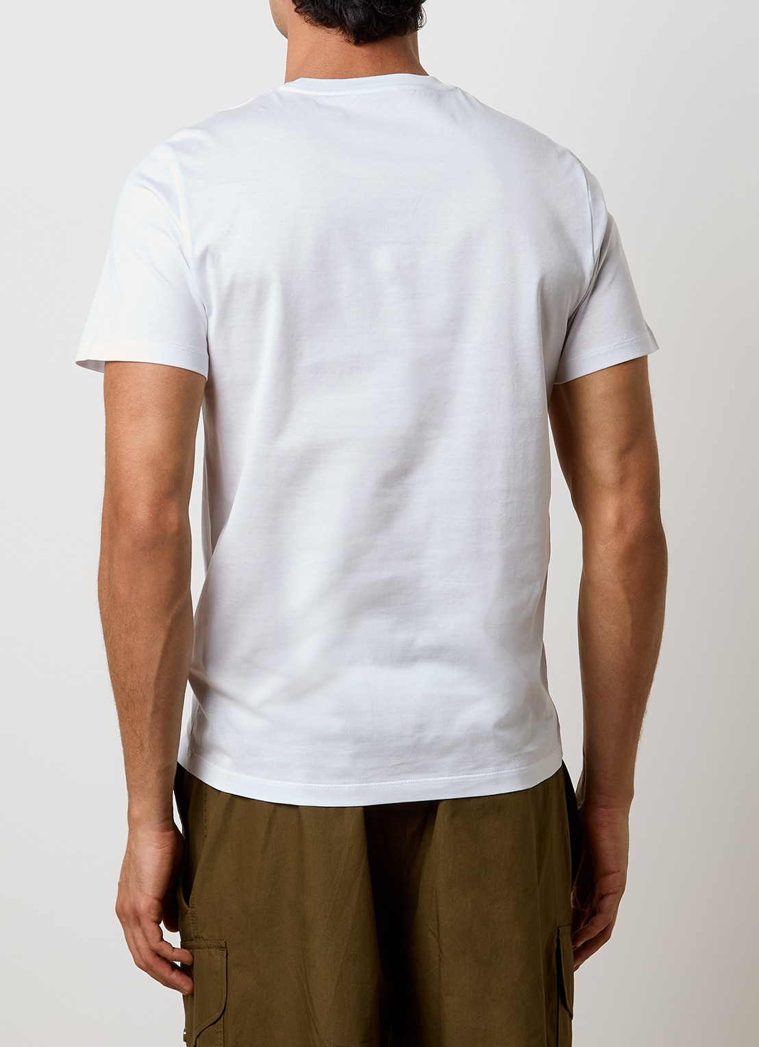 Moncler T-shirt met logoborduring - achterkant wit