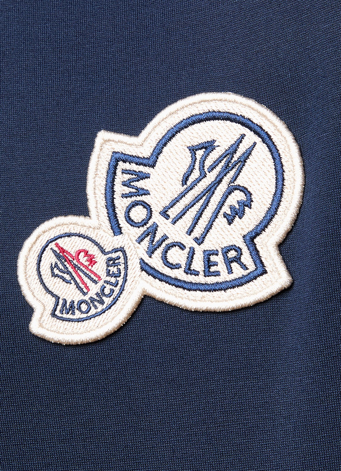 Moncler T-shirt met logoborduring - detail 5 donkerblauw