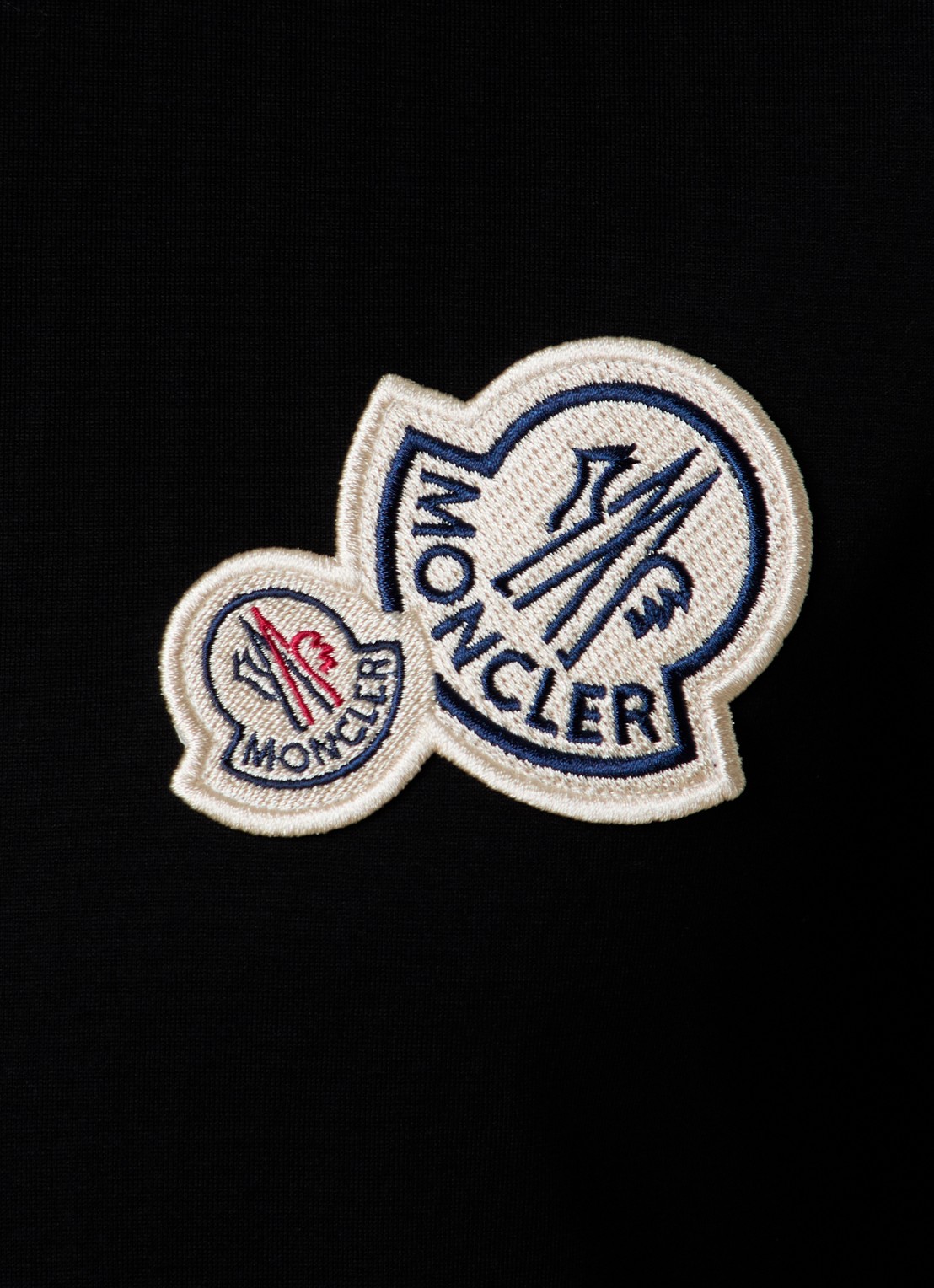 Moncler T-shirt met logoborduring - detail 2 zwart