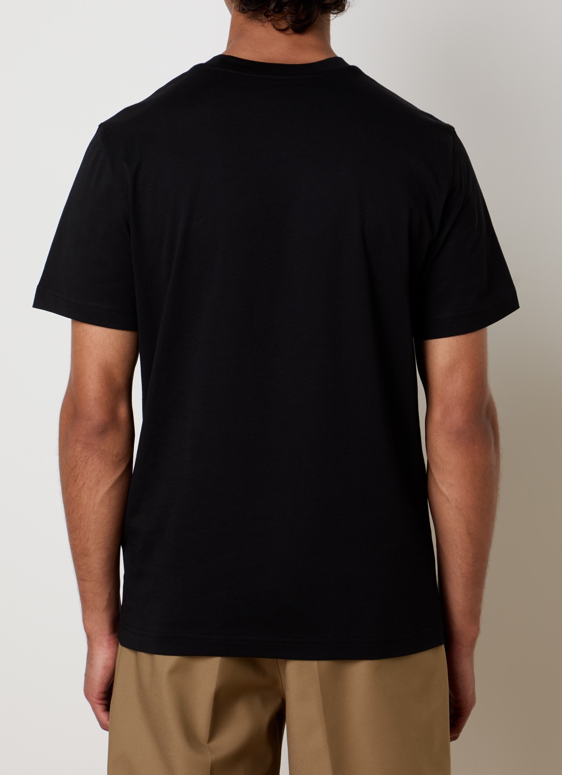 Moncler T-shirt met logoborduring - achterkant zwart