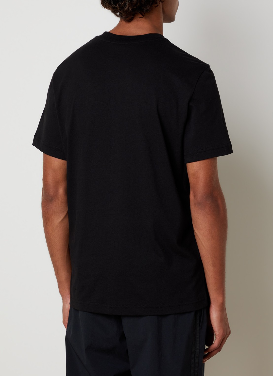 Moncler T-shirt met logoborduring - achterkant zwart